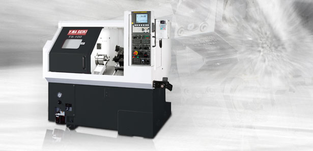 TS-100 model shown with FANUC control